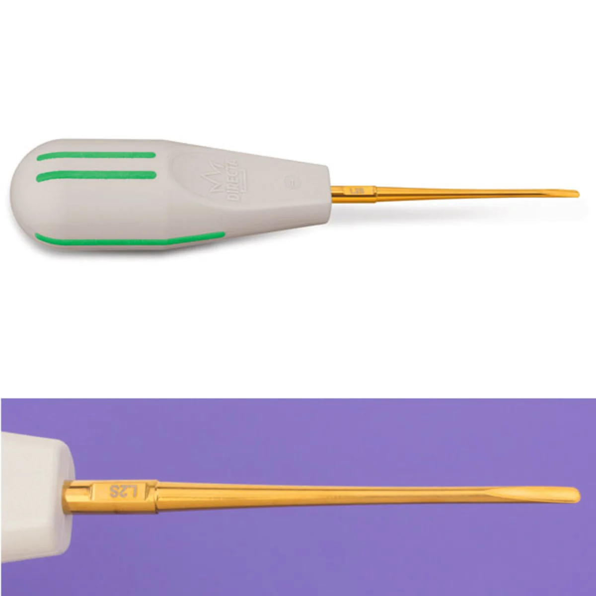 Luxator, Titanium Periotome, 2mm, Straight, Green, L2S, 1/Pk, 506434 - Luxator, Titanium Periotome, 2mm, Straight, Green, L2S, 1/Pk, 506434 - Image 1