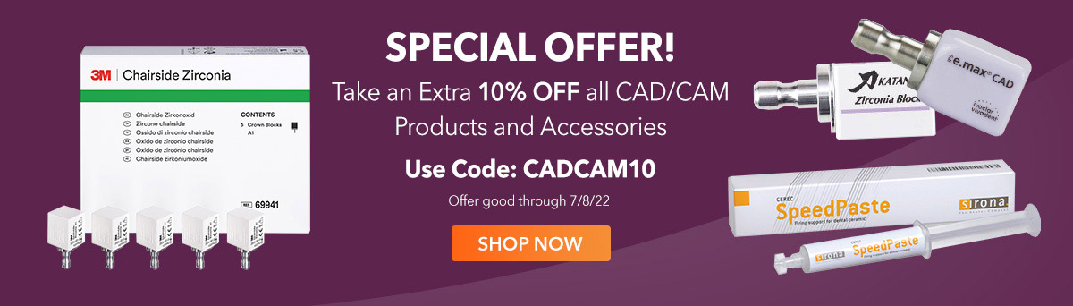 Special Offer - Take an Extra 10% OFF all CAD/CAM Products and Accessories. Use coupon code: CADCAM10