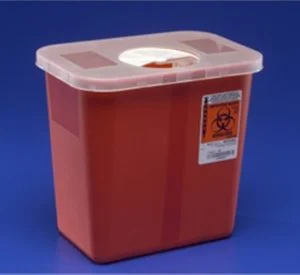 Multi-Purpose Sharps Container with Rotor Opening Lid Multi-Purpose Sharps Container with Rotor Opening Lid