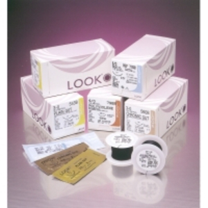 LOOK Reverse Cutting Absorbable Sutures, Plain Gut 3-0 LOOK Reverse Cutting Absorbable Sutures, Plain Gut 3-0