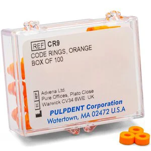 Pulpdent Code Rings, Orange Pulpdent Code Rings, Orange