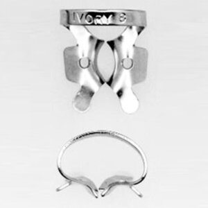 Ivory Stainless Steel Clamp, Bicuspid Winged, Size 8