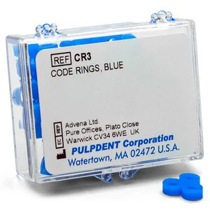 Pulpdent Code Rings, Blue Pulpdent Code Rings, Blue