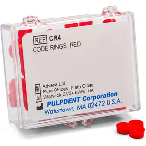 Pulpdent Code Rings, Red Pulpdent Code Rings, Red