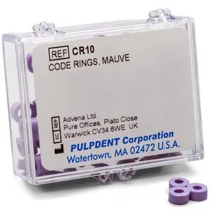 Pulpdent Code Rings, Mauve Pulpdent Code Rings, Mauve