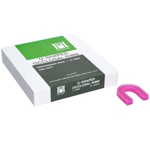 Hygenic Occlusal Rim Wax, U-Shaped with Ressed Base, Soft, Pink, 21/Pk, H04030 - Hygenic Occlusal Rim Wax, U-Shaped with Ressed Base, Soft, Pink, 21/Pk, H04030 - Image 1