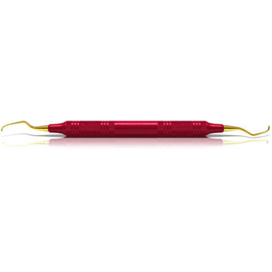 Columbia 4L/4R Curette XP Stainless Steel Handle Red Columbia 4L/4R Curette XP Stainless Steel Handle Red