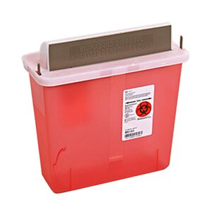 SharpSafety In-Room Sharps Container with Mailbox-Style Lid