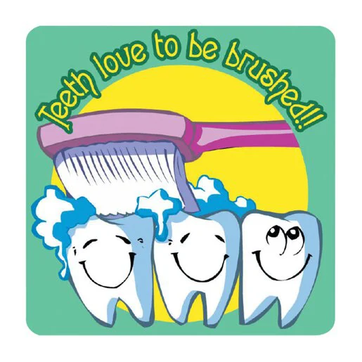 Teeth Love to be Brushed Stickers