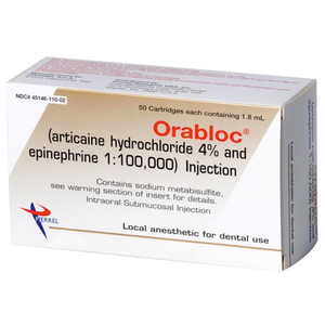 Orabloc 1:100,000 Articaine HCI 4% and Epinephrine Injection Orabloc 1:100,000 Articaine HCI 4% and Epinephrine Injection