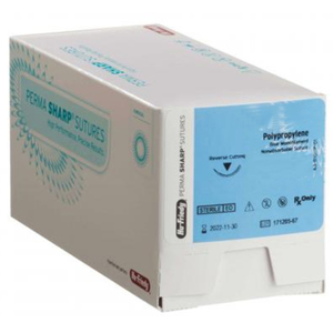 Perma SharpOB Non-Absorbable Sutures, Blue Polypropylene