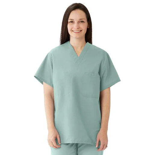 ComfortEase Unisex Two Pocket Reversible Scrub Top
