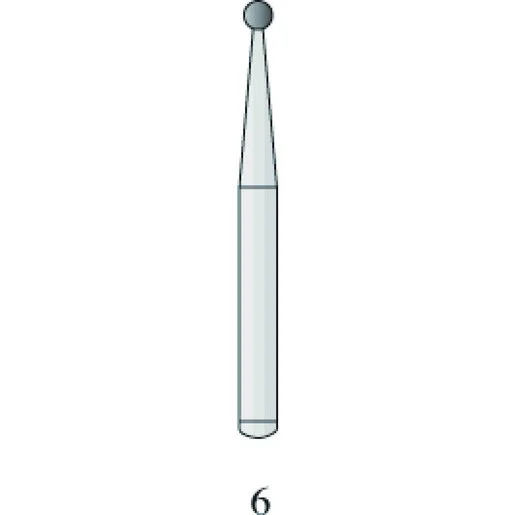HSI Plain Round FG Carbide Burs, Operative, Non-Sterile
