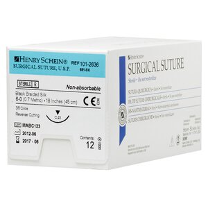 Black Braided Silk Non-Absorbable Surgical Sutures