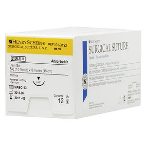 Suture 5-0 18" Plain Gut Monofilament C-3 Beige 12/Bx product image