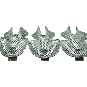 Endentulous Perforated Metal Impression Tray Set