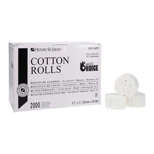 Cotton Dental Rolls, #2 Medium, 1 1/2 x 3/8