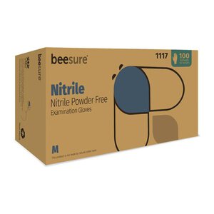 BeeSure Nitrile Powder Free Exam Gloves