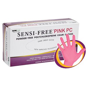 Sensi-Free Pink PC Chloroprene Exam Gloves