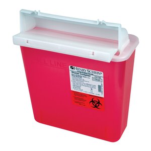 Sharps Container with Counterbalanced Lid