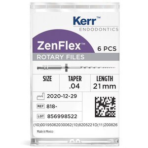 ZenFlex NiTi Rotary Shaping File 0.04 Taper 21 mm