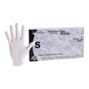 NitriDerm Ultra White Nitrile Exam Gloves NitriDerm Ultra White Nitrile Exam Gloves