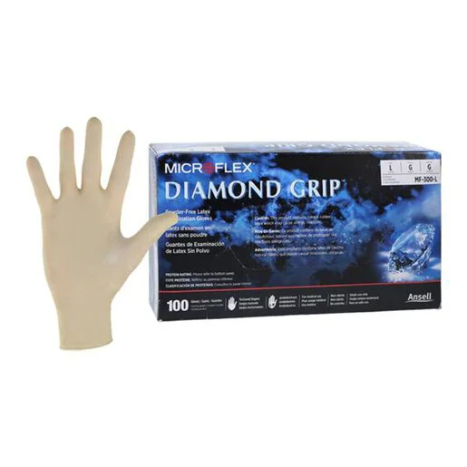 Diamond Grip MF-300 Latex PF Exam Gloves
