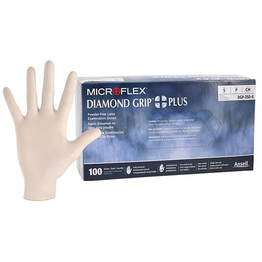 Diamond Grip Plus DGP-350 Latex PF Exam Gloves