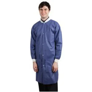 Criterion Protective Lab Coat SMS Medium Black 10/Pk product image