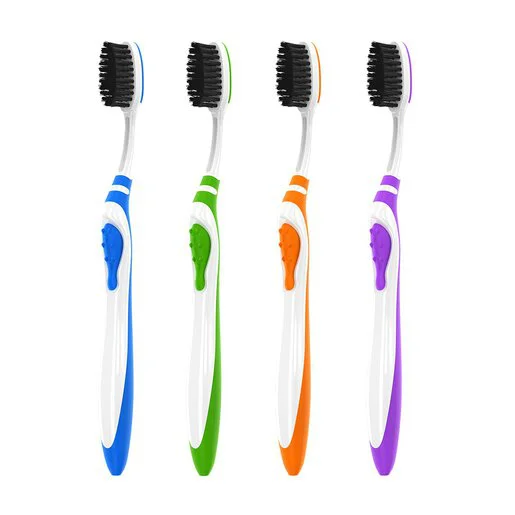 Charcoal Bristles Compact Toothbrush