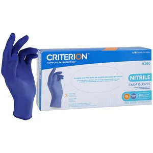 Criterion N300 Nitrile Exam Gloves X-Large Electric Blue Non-Sterile 250/Bx - Criterion N300 Nitrile Exam Gloves X-Large Electric Blue Non-Sterile 250/Bx - Image 1