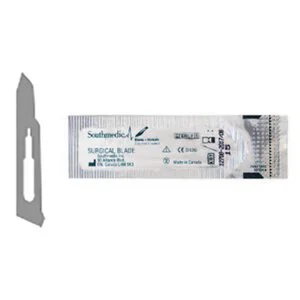 Myco Medical #15 Sterile Carbon Steel Surgical Scalpel Blade, Box of 100  blades