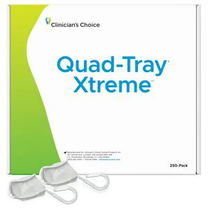 Quad-Tray Xtreme Bite Trays Full Quadrant Dual Arch 250/Bx - Quad-Tray Xtreme Bite Trays Full Quadrant Dual Arch 250/Bx - Image 1
